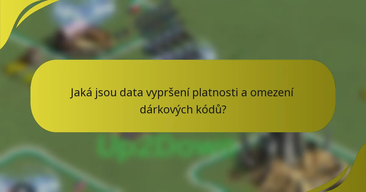 Jaká jsou data vypršení platnosti a omezení dárkových kódů?